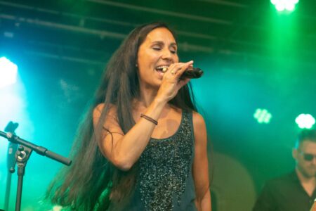 Singer on stage at our 100th anniversary celebrations