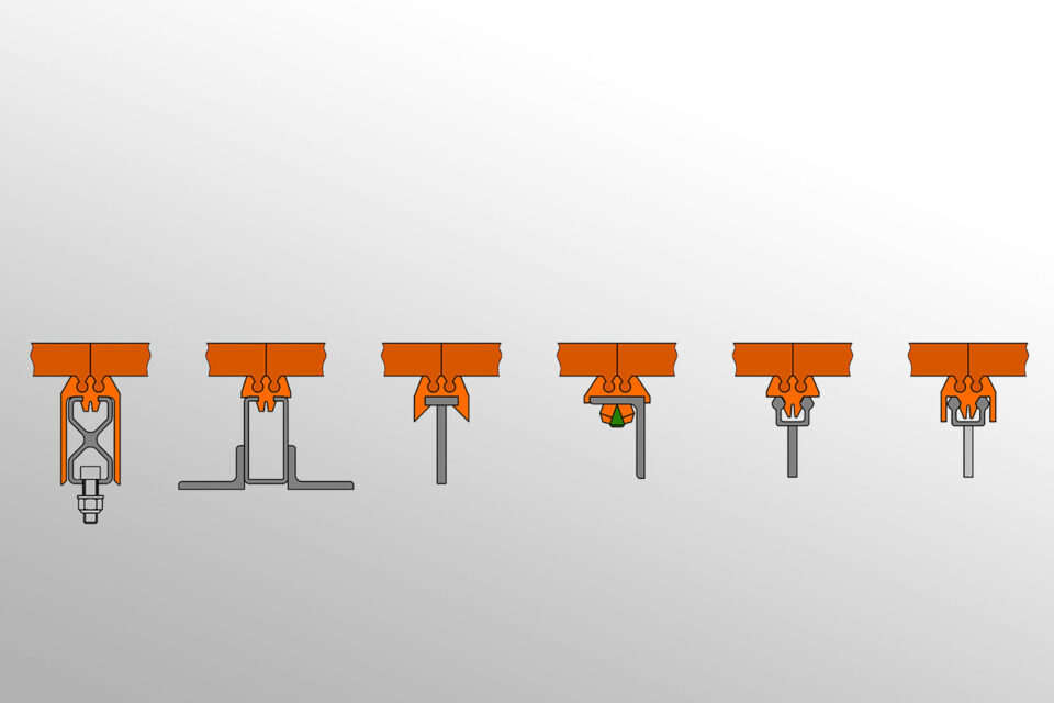 STEINHAUS UNI2000 design variants of the adapter strips