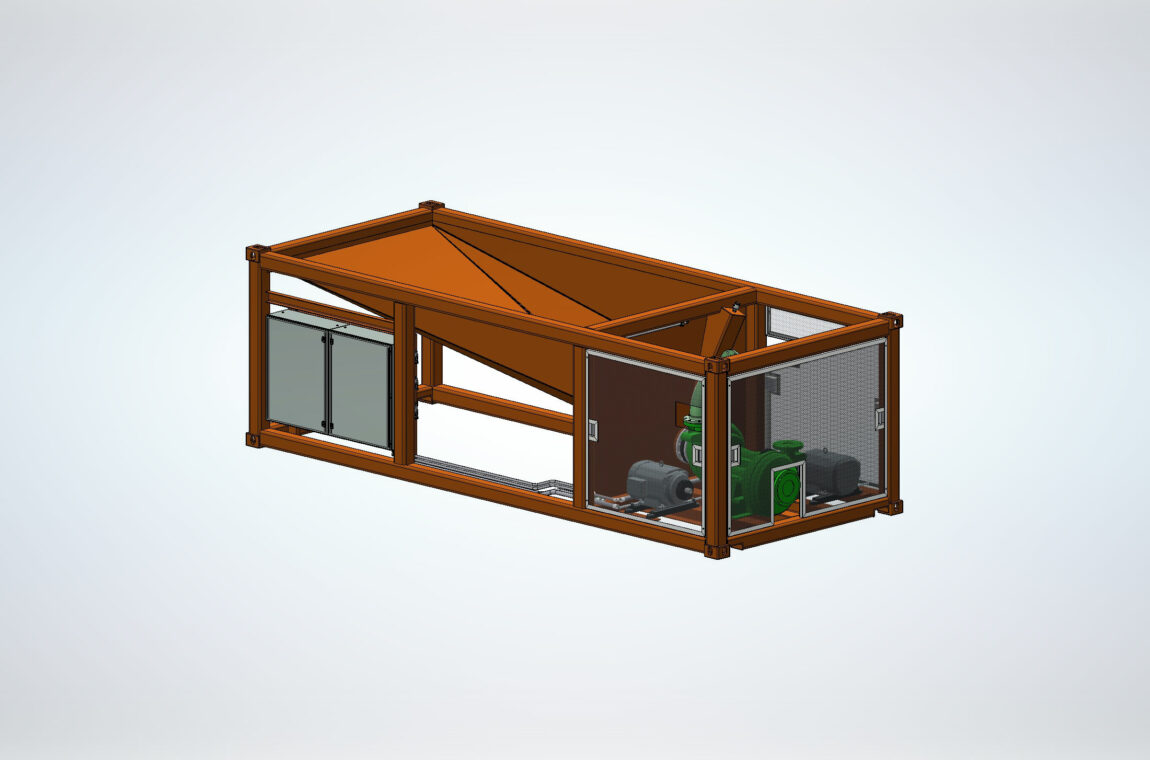 SIEBTECHNIK-TEMA semi-mobile setting machine Supplementary container SKCP with drip tray and control system as a basis for SKC16-25